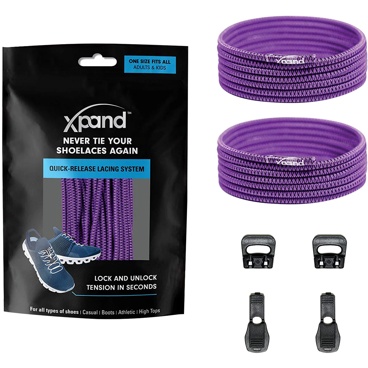 Xpand Laces No-Tie Quick-Release Elastic Shoelaces - Image 33