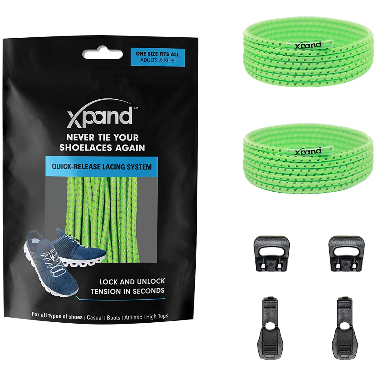 Xpand Laces No-Tie Quick-Release Elastic Shoelaces - Image 37