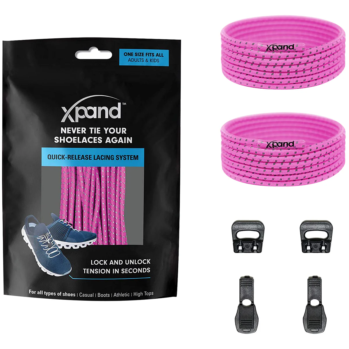 Xpand Laces No-Tie Quick-Release Elastic Shoelaces - Image 39