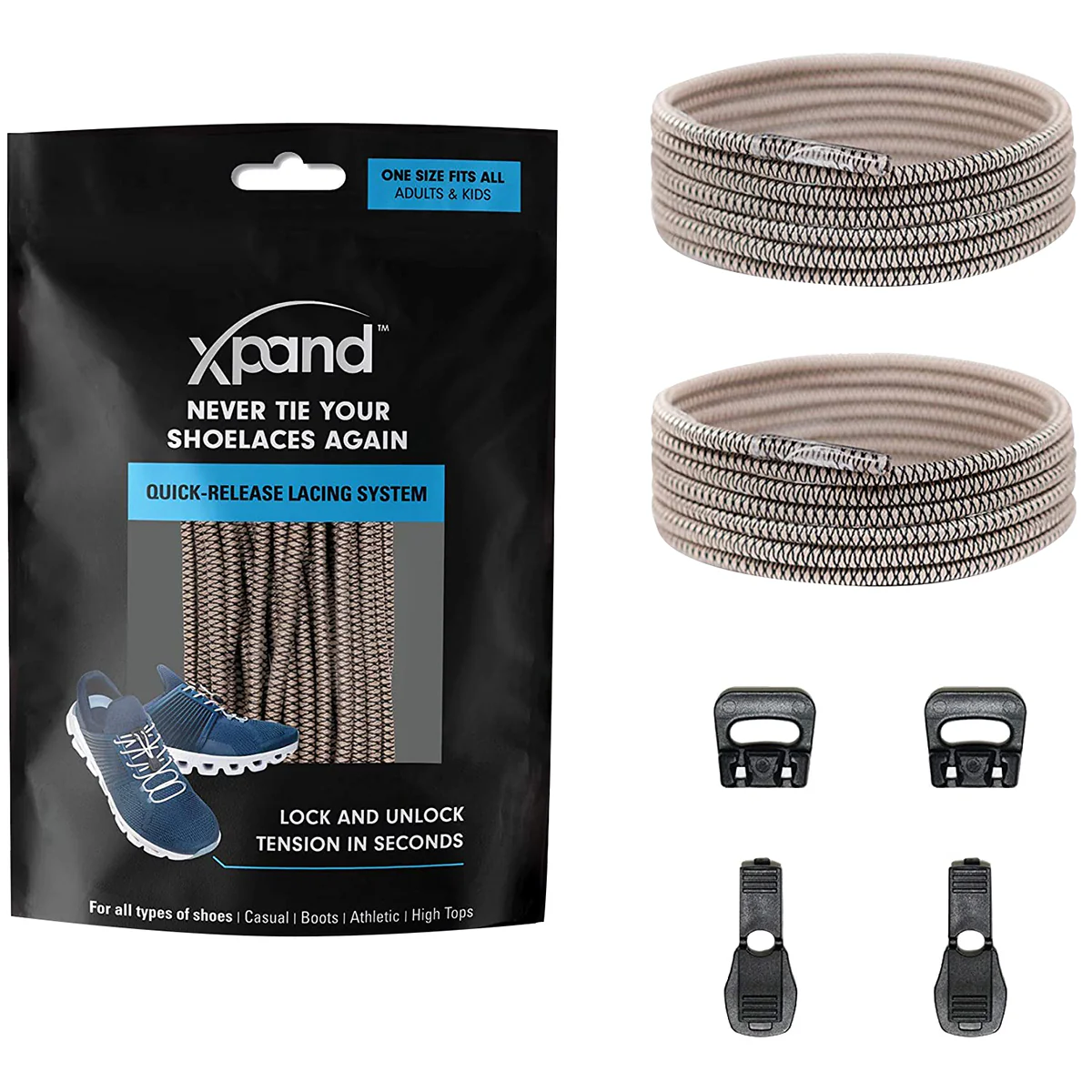 Xpand Laces No-Tie Quick-Release Elastic Shoelaces - Image 47