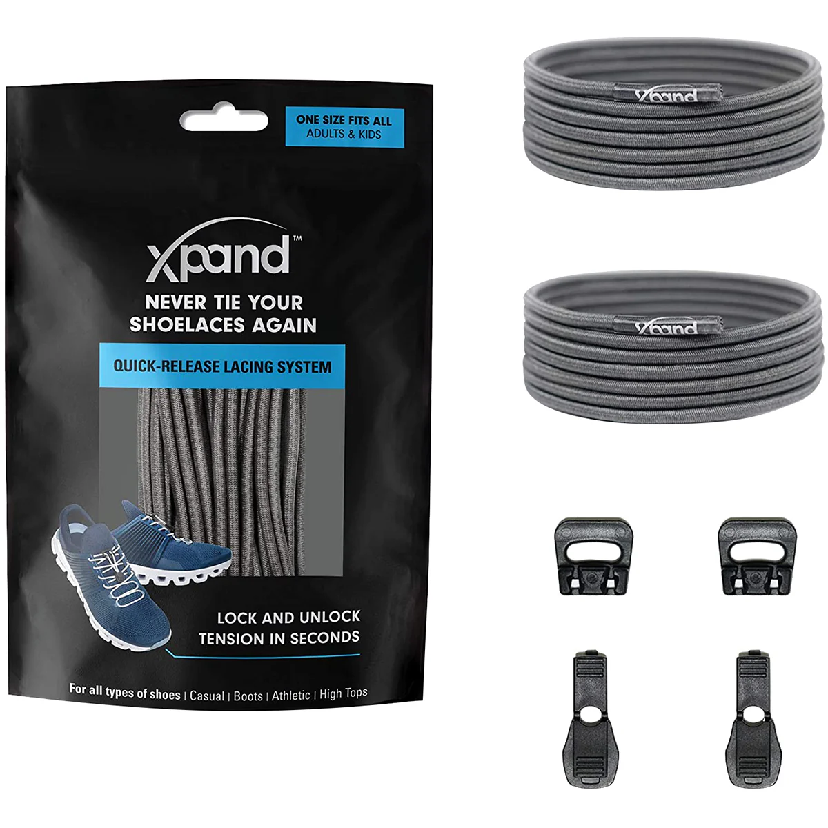 Xpand Laces No-Tie Quick-Release Elastic Shoelaces - Image 51