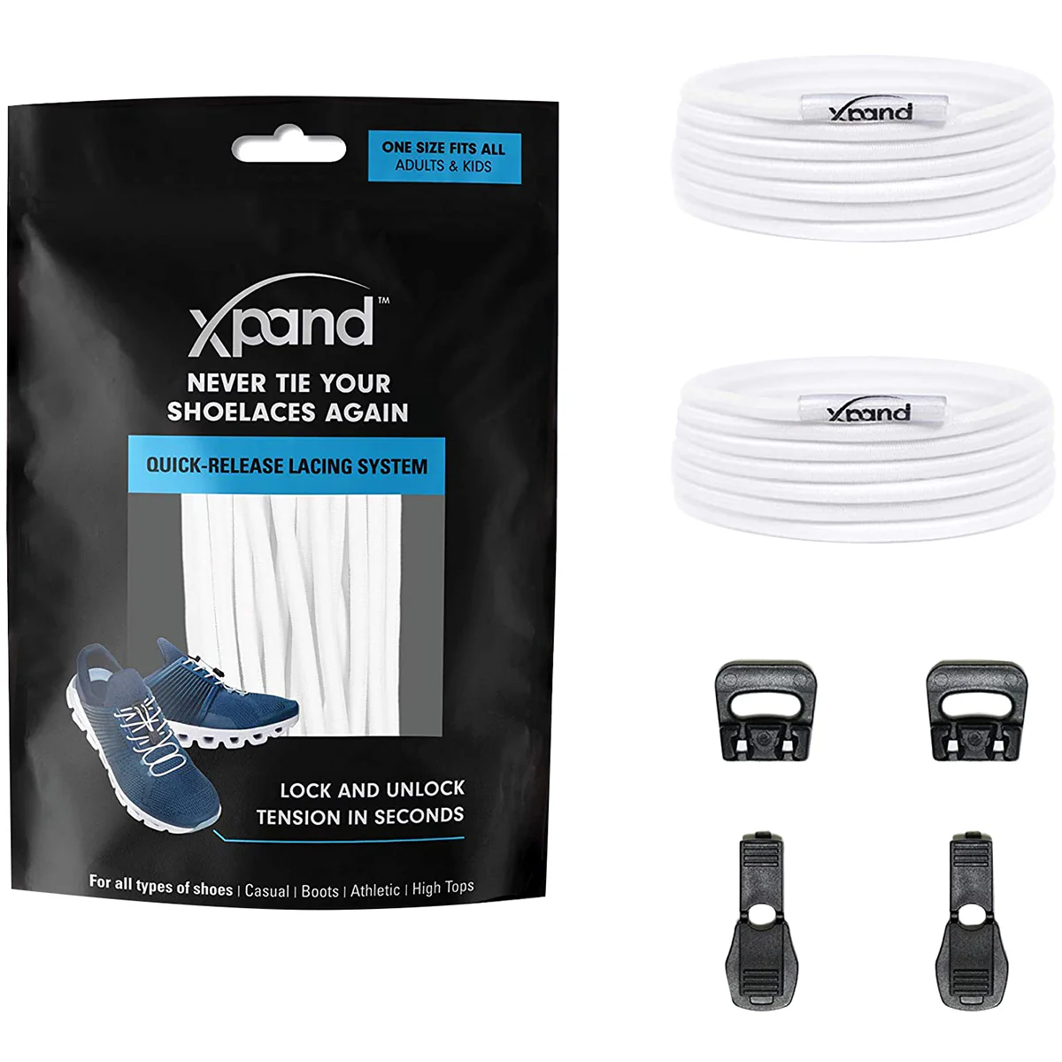 Xpand Laces No-Tie Quick-Release Elastic Shoelaces - Image 53