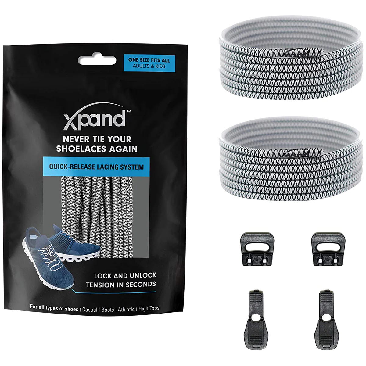 Xpand Laces No-Tie Quick-Release Elastic Shoelaces - Image 55