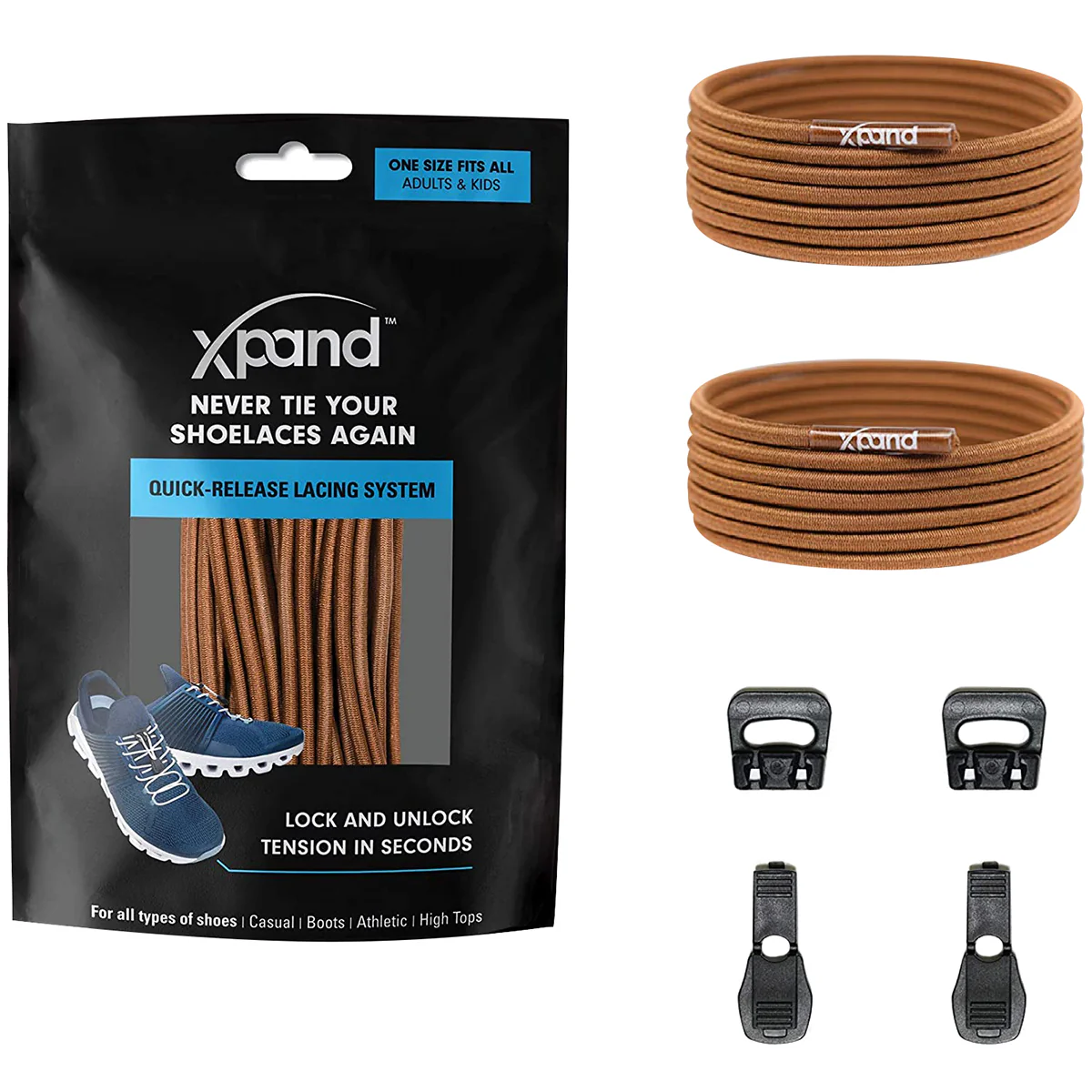 Xpand Laces No-Tie Quick-Release Elastic Shoelaces - Image 57