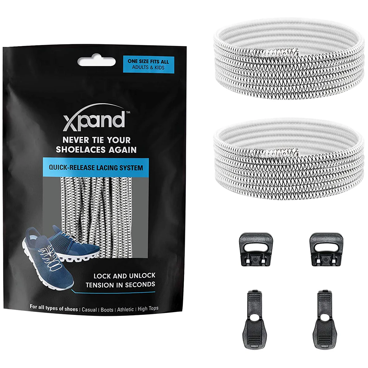 Xpand Laces No-Tie Quick-Release Elastic Shoelaces - Image 9