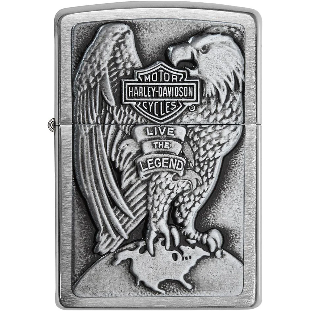 Zippo Harley-Davidson Full Faced Eagle Emblem Pocket Lighter - Image 2