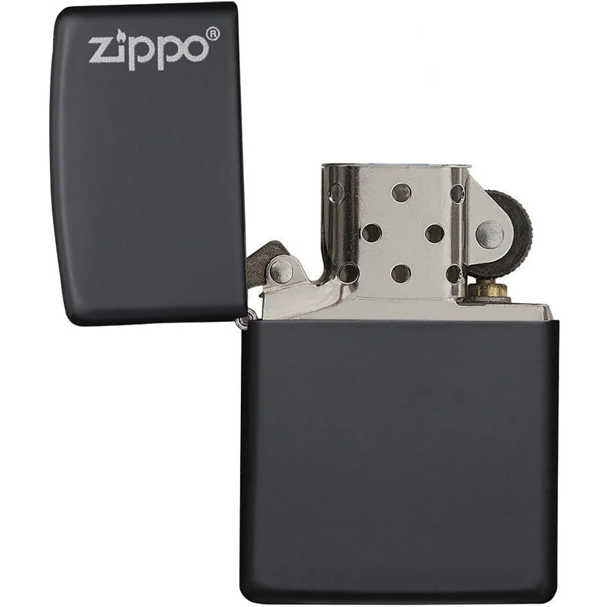 Zippo Logo Matte Pocket Lighter - Black - Image 2