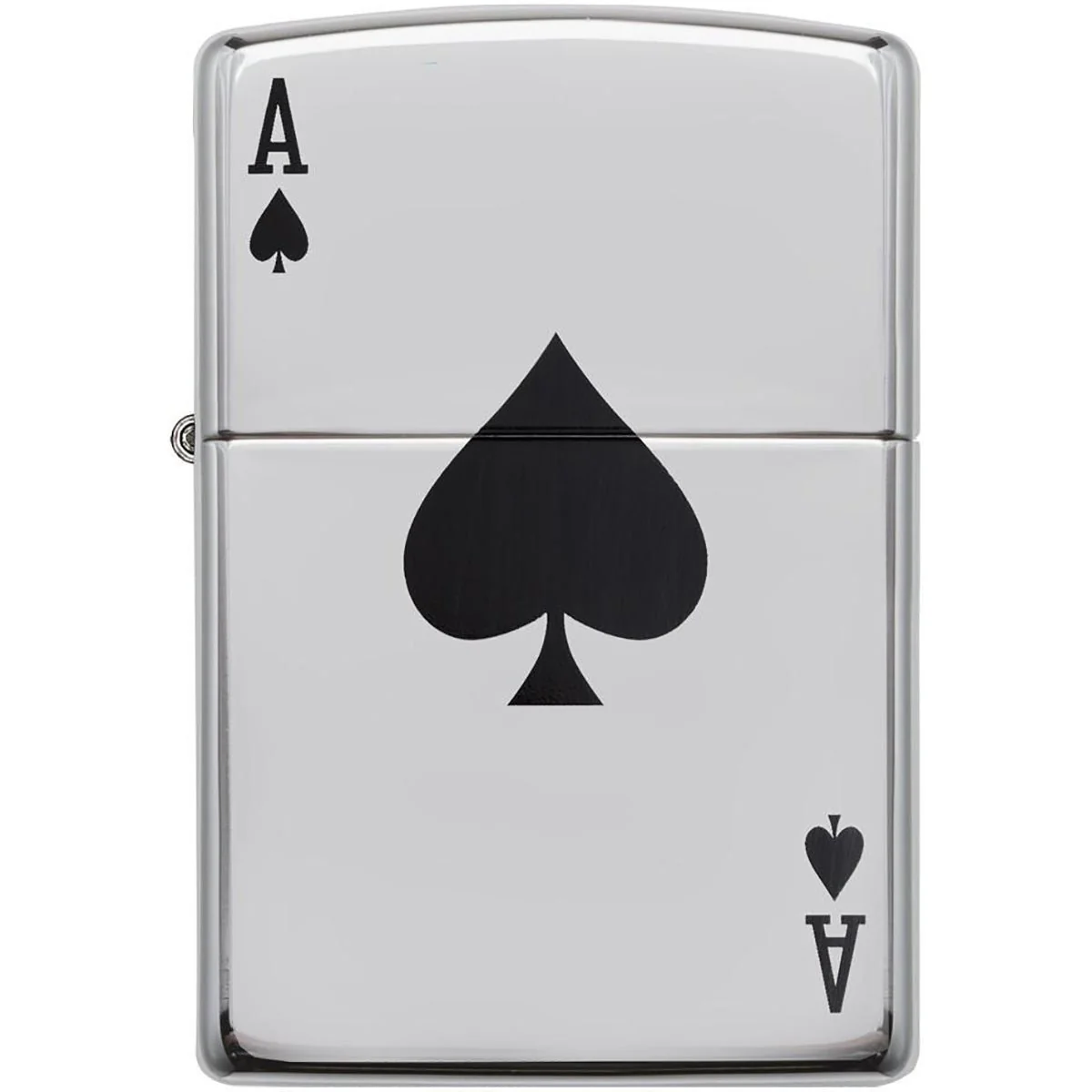 Zippo Lucky Ace High Polished Chrome Pocket Lighter - Image 2