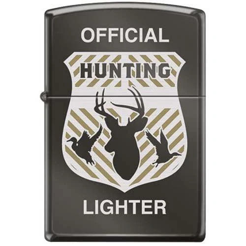 Zippo Official Hunting Badge High Polished Chrome Pocket Lighter