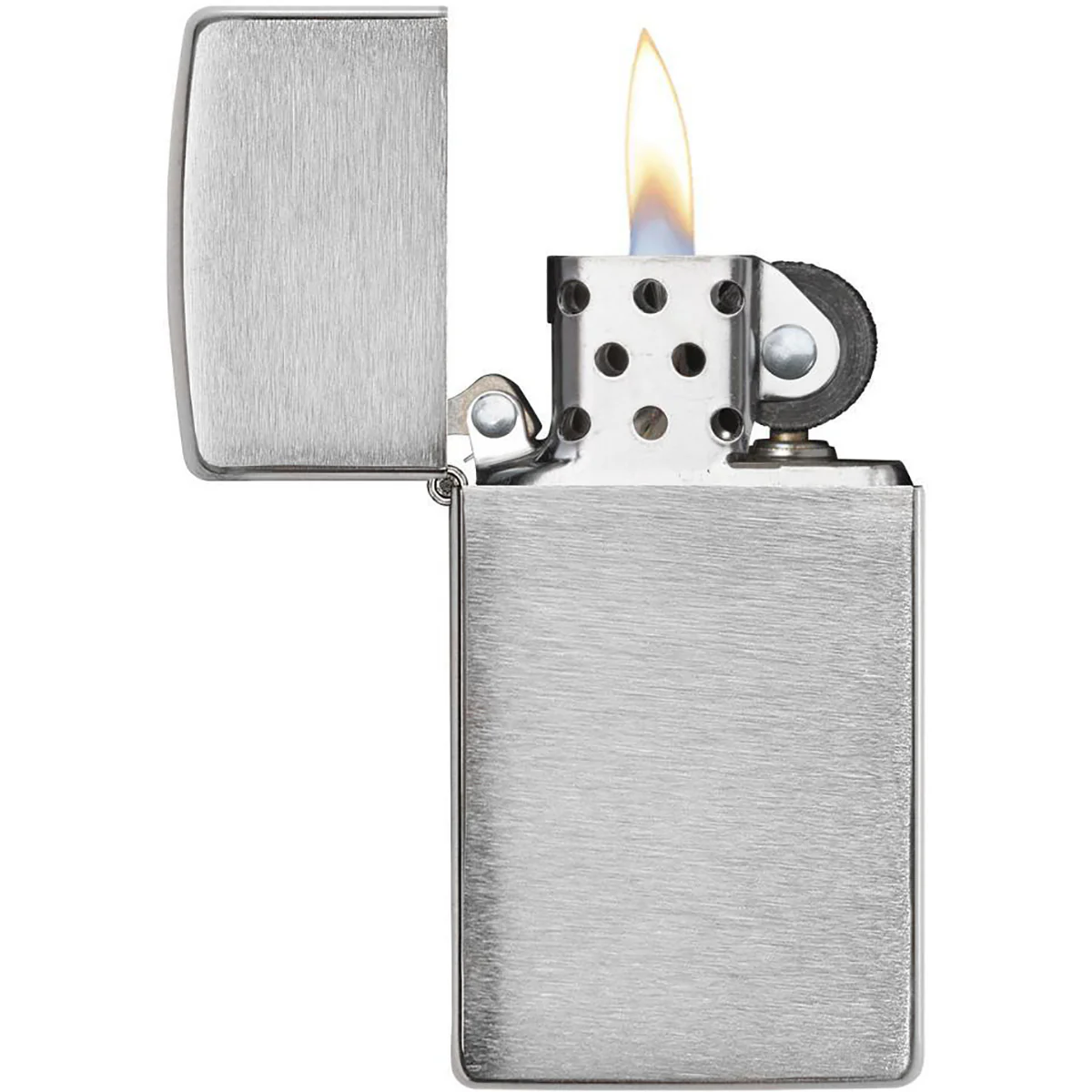 Zippo Slim Brushed Chrome Pocket Lighter - Image 2