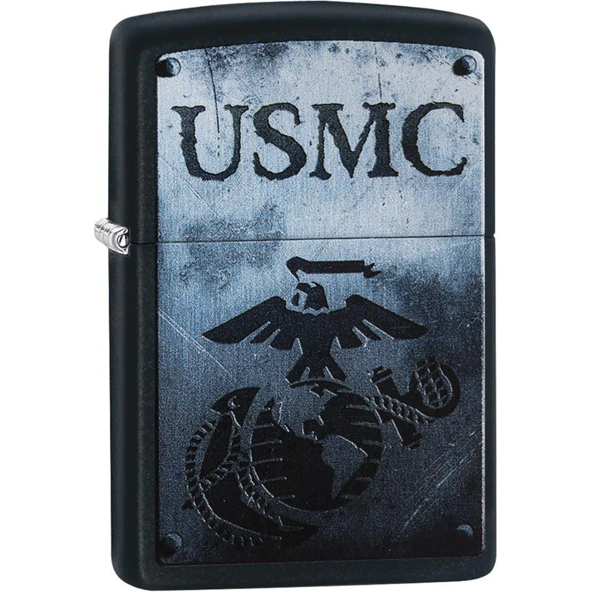 Zippo USMC Black Matte Pocket Lighter