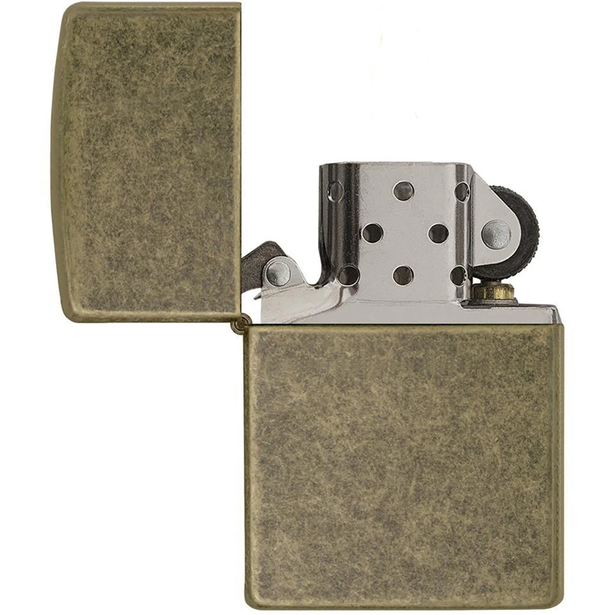 Zippo Vintage Brushed Brass with Slashes Pocket Lighter - Image 2