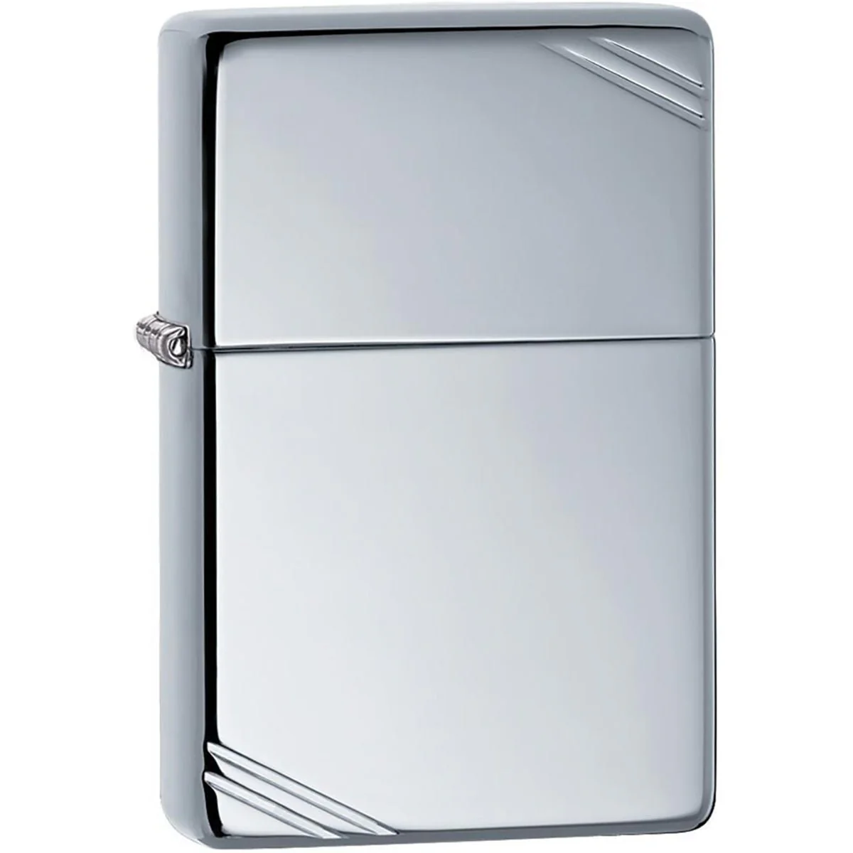 Zippo Vintage High Polish Chrome with Slashes Pocket Lighter